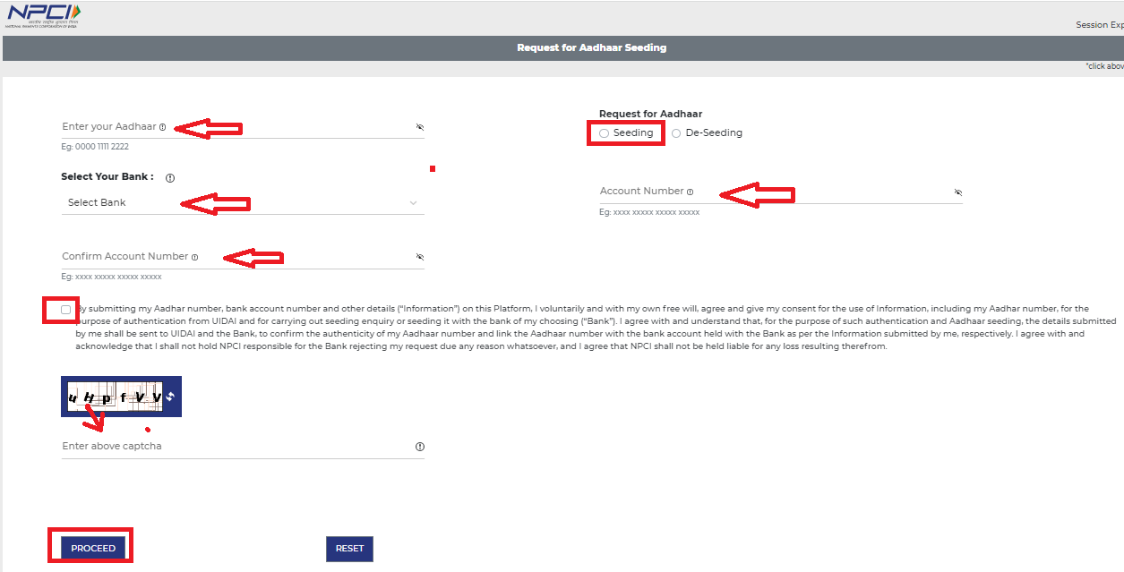 NPCI Se Khate Me Aadhar Link Kaise Kare 24-25